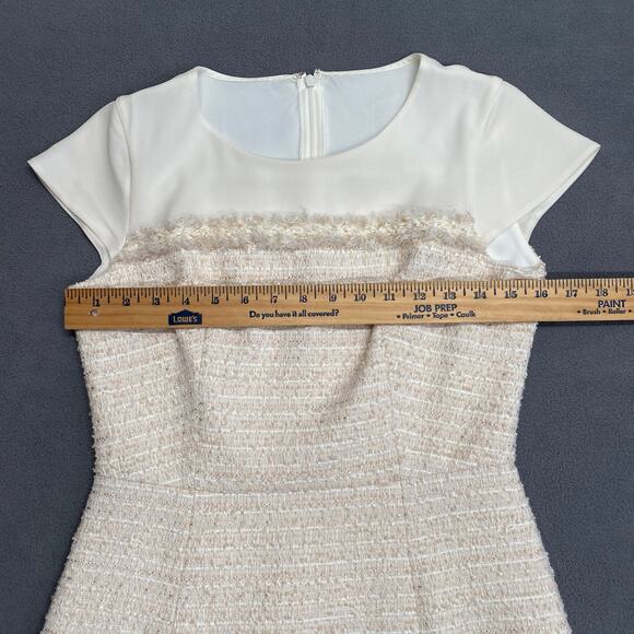 Anayi Japanese Luxury Tweed A Line Fit Flare Dress 38 (M?) Old Money Classic - Picture 10 of 13